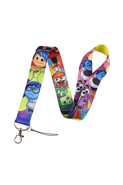 Miniso 1 Cute Cartoon Credential Holder Keys Chain Neck Lanyard Passport Card Anime Credit Card Holder Key.