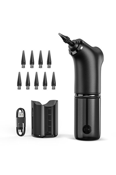 Choice أداة إزالة شمع الأذن الكهربائية التي تعمل بالماء الأسود، 4 أوضاع ضغط، ...