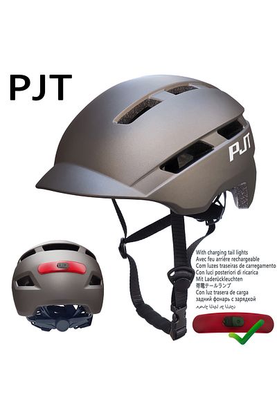 Choice L57-61cm P-6-titanium-white-l Pjt New Cycling Helmet In-mold Mountain Road Usb Rechargeable Tail Lig