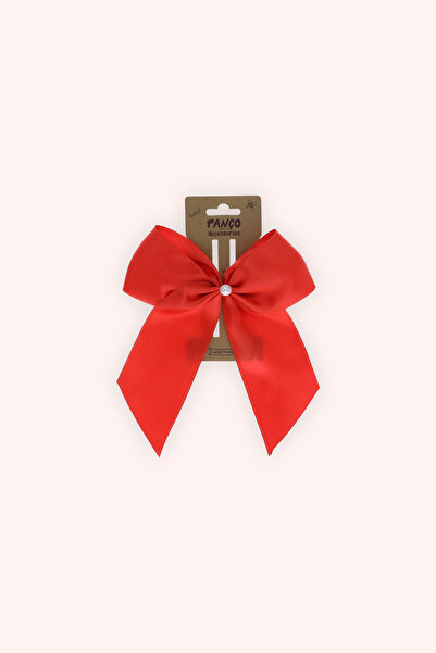 Panço Kız Çocuk Kurdela Kırmızı Toka