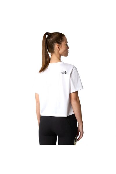 THE NORTH FACE Tricou alb pentru femei W Simple Dome Cropped Slim Tee