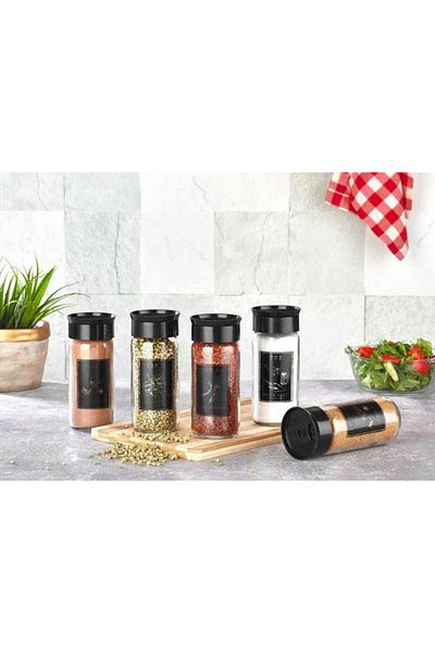 Hayveys Spice Set 6-Piece Glass Jar Spice Jar with Label
