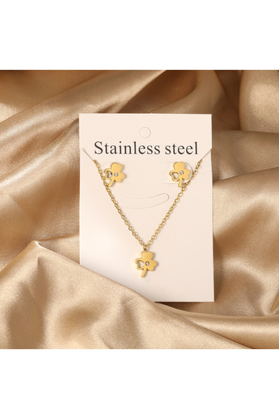 Choice 11 New Love Heart Pendant Necklaces For Women Stainless Steel No Fade 2 Pieces Jewelry Wedding Party