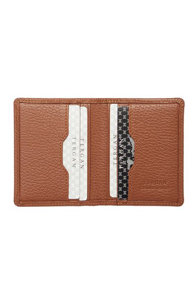 Tergan Tan Genuine Leather Unisex Credit Card Holder - S1Kk00001666-B67