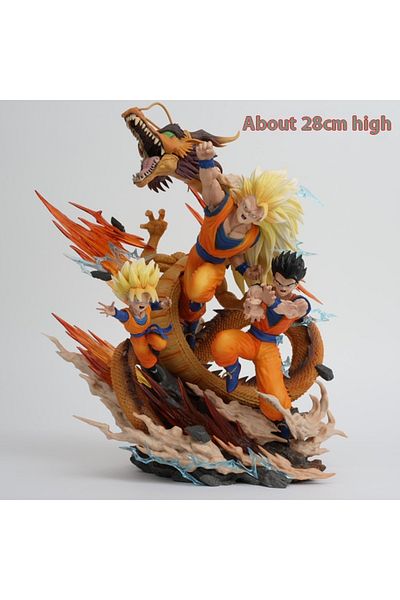 Choice 28cm with box 28cm Dragon Ball Goku Gofan Goten Dragon Fist Explosion Anime Figure Model Statue Coll