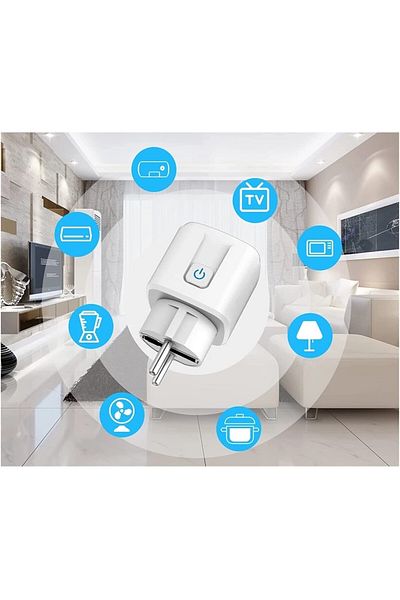 STARCREST Priza smart STARCREST 20A, app Tuya Smart, Protectie copii, Monitorizare consum, Alb