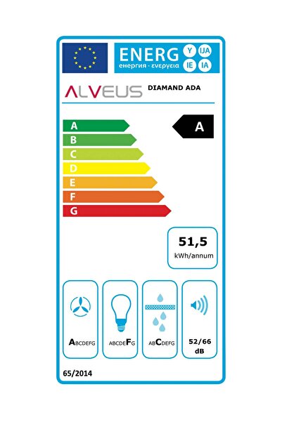 Alveus Diamond 60 Cm Beyaz Ada Davlumbaz