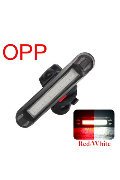 Choice 11034-Red-White Ultra Bright Bike Tail Light USB Rechargeable Bicycle LED Rear Lamp for Road MTB Hel