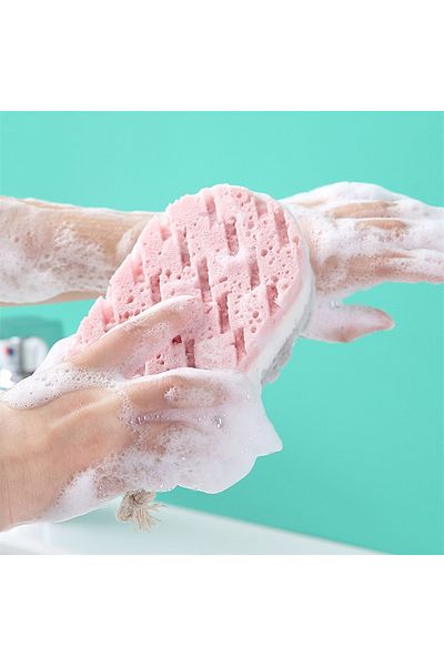 Choice pink 1PC Sponge Bath Ball Shower Rub For Whole Body Exfoliation Massage Brush Scrubber Body Brush Sp