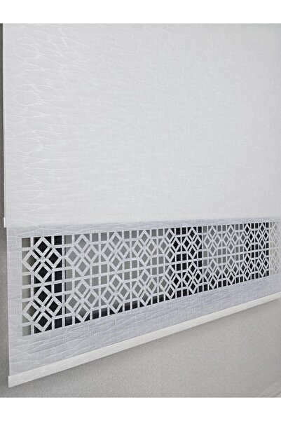 BBB Keten Kumaşlı Lazer Kesim Tül Stor Perde MLT1004