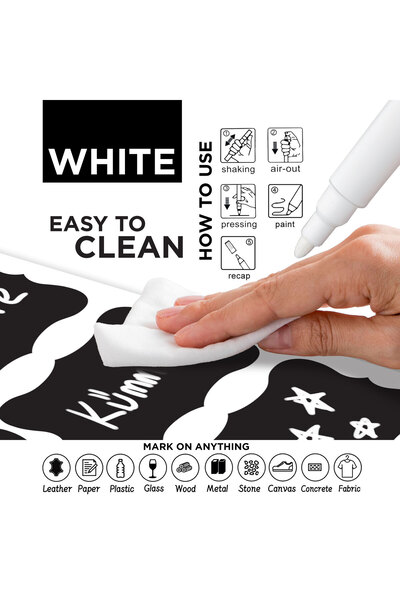 colortouch 144Pcs Writable Stickers, 2Pcs White, Jar with Gold Pen, Office Shelf Etc. Material Personalization