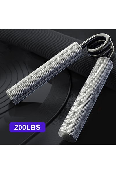Choice Silver(200LBS) Grip Strength Trainer 100-300lbs 1PC Fitness Metal Hand Gripper Non-Slip Forearm Musc