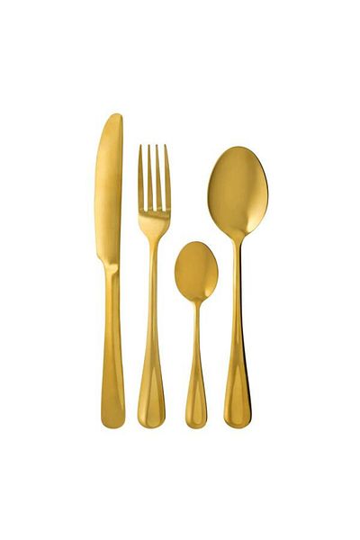 Ambition Stainless steel cutlery set, 24 pieces, 6 people, gold, Enna