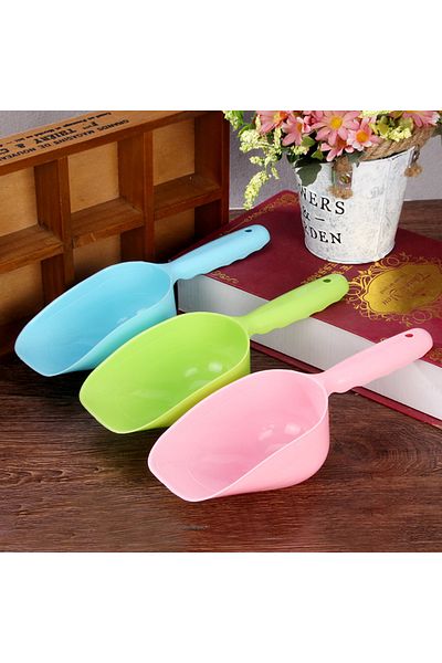 Choice S Mixed color 1pc Hot Sale Plastic Dog Cat Food Spoon Shovel 3 Colors Convenient Feeder Plastic Pet