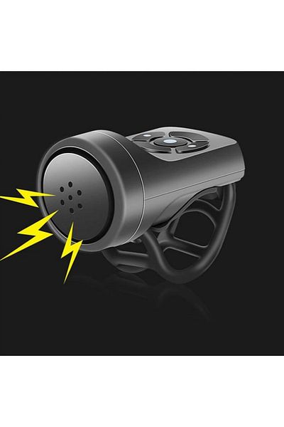 Choice Black Bicycle Electric Bell Bike USB Charging Horn MTB Mountain Bike Warning Safety Ring Waterproof