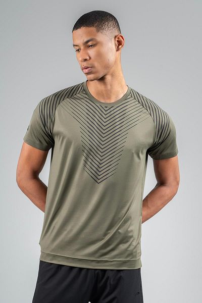 MARATON Regular Men's Crew Neck Raglan Sleeve Light Khaki T-Shirt 23219