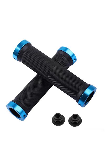 Choice Bp0820 Blue Bicycle Grips Mtb Bike Handbar Grips Rubber Non-slip Bilateral Lock Cycling Bmx Handle G