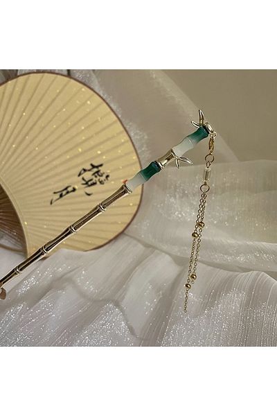 Choice W Elegant Chinese Style Hair Accessory Romantic Enameled Flower Tassel Hair Clip Alloy Jewelry Hair.