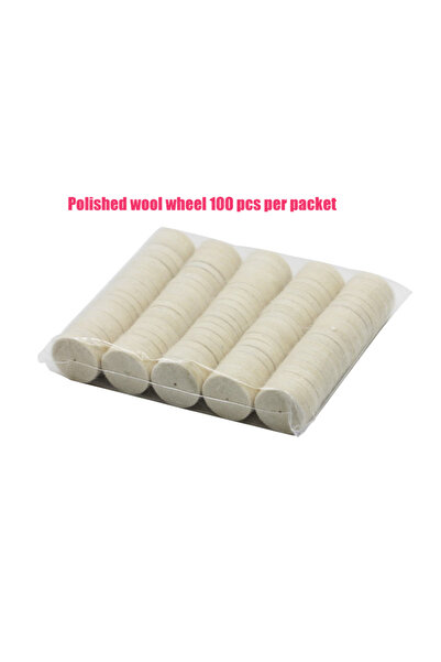 Choice عجلة تلميع قطنية ناعمة من اللباد لمختبر الأسنان، 100 قطعة، لون أبيض، م...