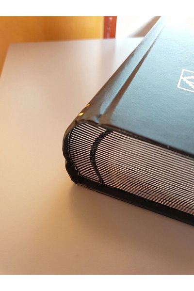 Leuchtturm Stamp Notebook, Basic, Black Background, 64 Pages, A4 Size, Black Cover