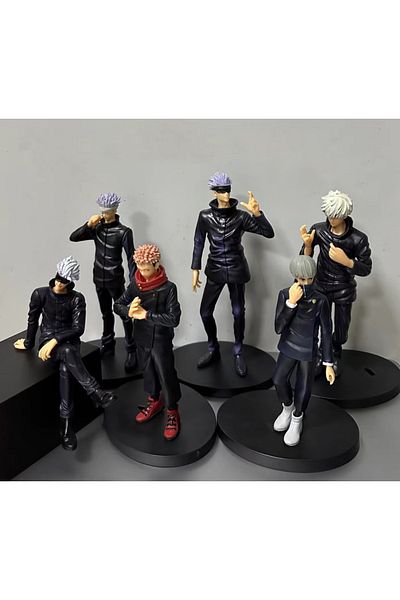 Choice pack by bag 01 6pcs/set Satoru Gojo Itadori Yuji Inumaki Toge Fushiguro Megumi PVC Action Figure Mod