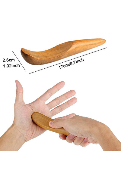 Choice3 أدوات غوا شا لتدليك نقاط الزناد الخشبية من طراز D، وأدوات تصريف لمفاو...