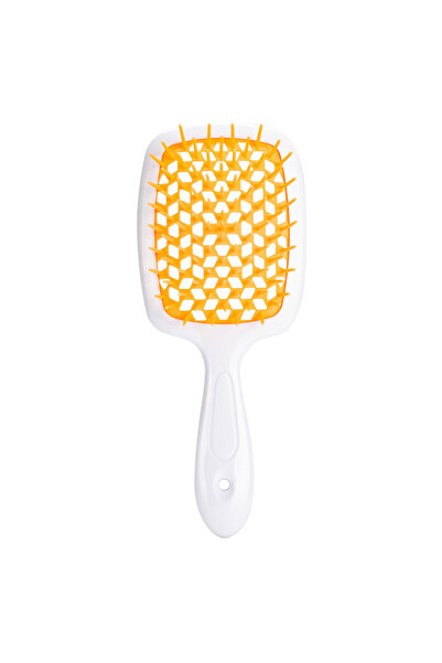 Choice مشط شبكي أبيض ناعم على شكل صفار لتصفيف الشعر وفك تشابك الشعر، فرشاة بل...