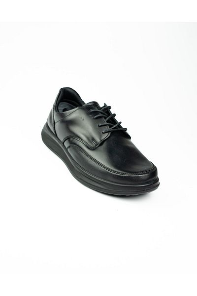 Scooter 4012 Lace-Up Black Leather Men's Casual Shoes