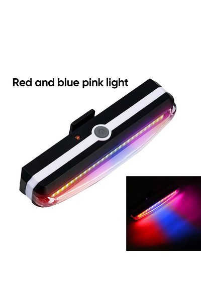 Choice Red Blue Pink Bicycle Taillight 6 Modes LED Warning Bike Light Rear Flashlight Waterproof Safety MTB