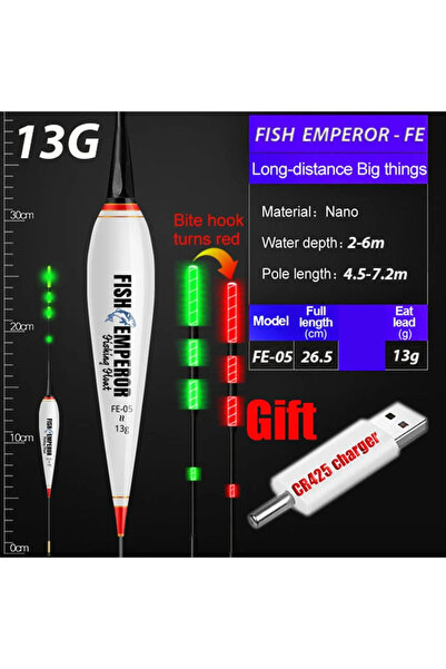 Choice FE-05ST-13g 2024 مجموعة عوامات صيد جديدة مزودة بإضاءة إلكترونية ذكية 3...