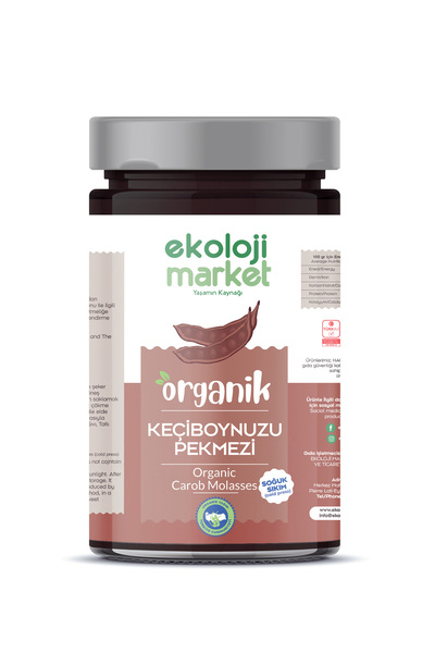 Ekoloji Market Organik Soğuk Sıkım Keçiboynuzu Pekmezi 380 gr