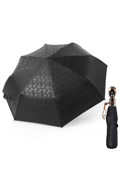 Choice black Black Devil Skull Automaticlly Umbrella Rain Women 3 Fold Anti UV Sun Rain Male Men Parasol Bu