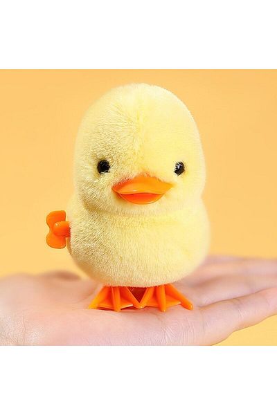 Choice yellow 1 Pcs Yellow Jumping Chicken/duck Clockwork Toy Walking Simulation Limb Development Plush Toy