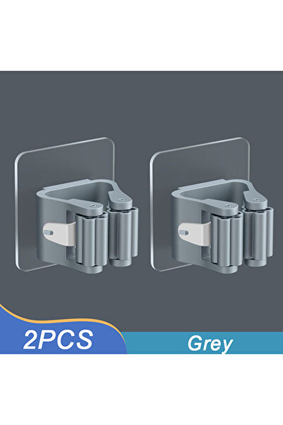 Choice قطعتان باللون الرمادي، قطعتان/أربع قطع من حامل الممسحة المنزلية، حامل ...