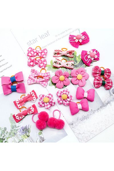 Choice Mix color 10pcs Sweet Style Dog Bows Puppy Cat Valentine's Day Hair Bowknot Rubber Bands for Dogs Ha