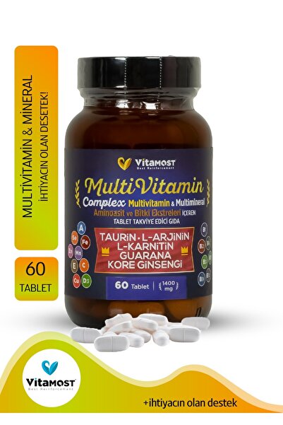 Vitamost MULTİ VİTAMİN COMPLEX 60 TABLET 1400 MG