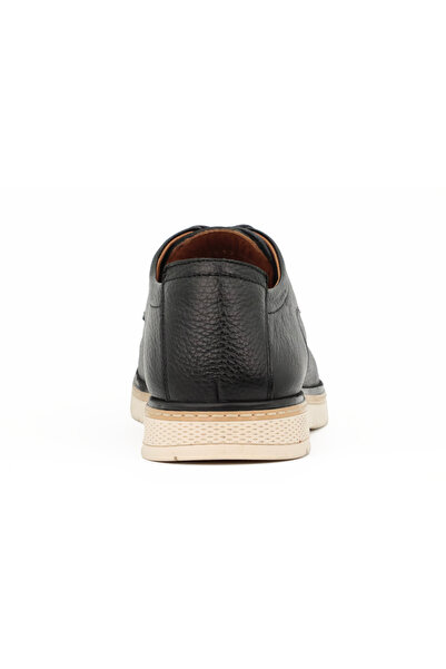 Tuna Genuine Leather Black Casual Daily Men's Shoes Comfortable Tpu Sole - 3817