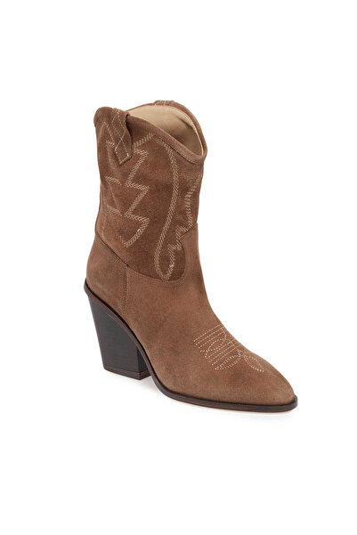 Tergan Kahverengi Hakiki Süet Deri Kadın Casual Bot - K23K1BT66943-H4Q