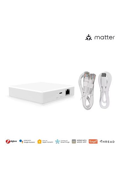 MOES Matter wired gateway Matter Gateway, Enjoy Smart Home Control with Tuya Zigbee, Voice Control w