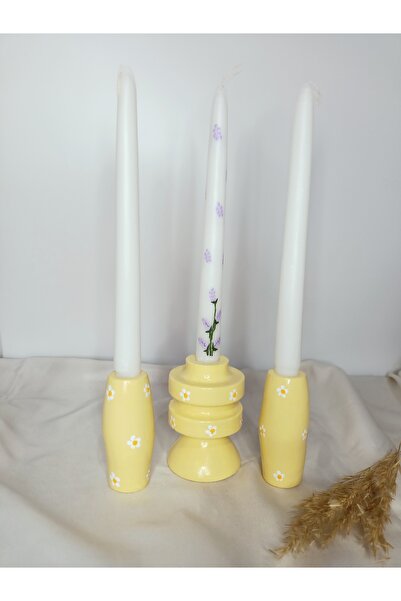 MİLE CONCEPT Dekoratif Beton Şamdan/Mumluk Seti 3lü Set