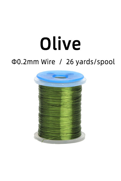 Choice قطعة واحدة من سلك ربط الذباب النحاسي الناعم بسمك 0.2 مم لصيد سمك السلم...