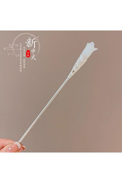 Choice M Elegant Chinese Style Hair Accessory Romantic Enameled Flower Tassel Hair Clip Alloy Jewelry Hair.
