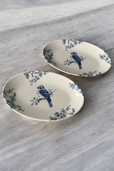 Trendymutfak Serenat Boat Plate 2 Pieces 21 cm Porcelain Boat