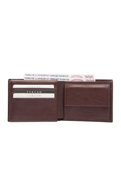 Tergan Ανδρικό πορτοφόλι Tan Genuine Leather - S1ce 00001254 -a99