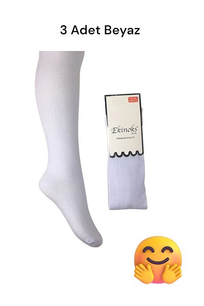 Ekinoks 3 Pack Baby Boy Kids Solid Color Cotton Pantyhose