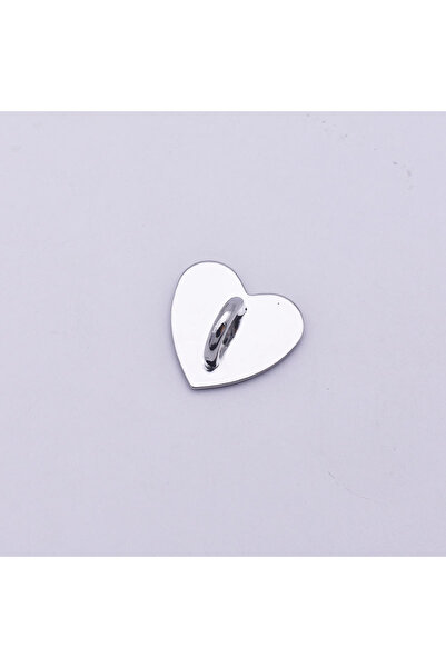 KOQZM H2 1pc Self Adhesive Metal Heart Phone Charm Holder Mobile Phone Case F...