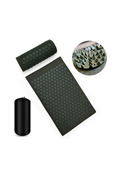 Choice مجموعة ArmyGreen وسادة تدليك غير قابلة للانزلاق، مجموعات حصيرة تدليك ا...