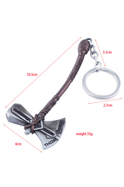 Choice1 K00249-01 إله الرعد ثور أودينسون فأس درع سلسلة مفاتيح معدنية قلادة مف...
