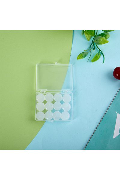 Choice White 12PCS Silicone Ear Plug Reusable Silicone Wax Earplugs Swimming Moldable Earplugs Noise Reduct