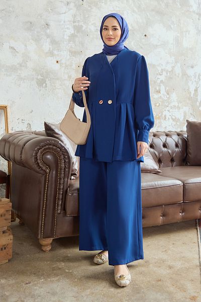 VAVİNOR Σετ Linda Luminous Jacket-Pants - Indigo